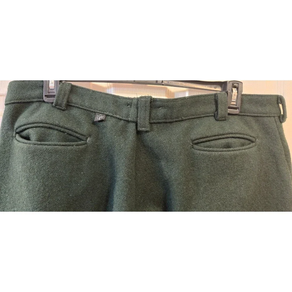 VTG Codet Heavy Wool Hunting Pants Green 44x27 Warm Winter Workwear Canada